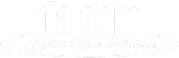 white da-com corporation logo