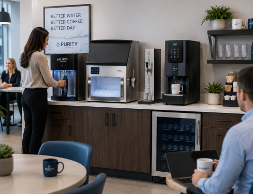 Office Beverage Station: Water, Ice, Sparkling & Coffee